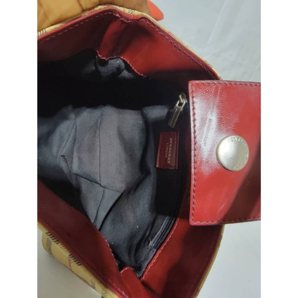 Authentic Burberry haymarket pattern Shoulder Bag Beige/Dark red - Picture 12 of 13